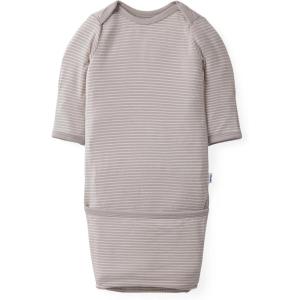 Little Sleepies Newborn Infant Gown, Soft Viscose from Bamboo Baby Gown for Newborn Girls & Boys Baby Clothes, Infant Sleeper(Dove Gray Stripe)