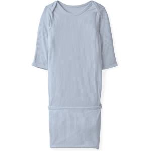 Little Sleepies Newborn Infant Gown, Soft Viscose from Bamboo Baby Gown for Newborn Girls & Boys Baby Clothes, Infant Sleeper(Light Fog Ribbed)