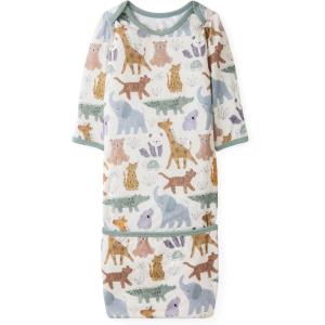 Little Sleepies Newborn Infant Gown, Soft Viscose from Bamboo Baby Gown for Newborn Girls & Boys Baby Clothes, Infant Sleeper(Sweet Safari)