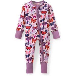 Little Sleepies Pajamas for Baby Boys & Girls, Viscose from Bamboo Baby Pajamas, Preemie & Newborn Sleepers, 2-Way Zipper PJs(Butterfly Kisses)