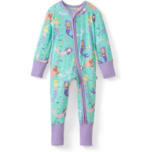 Little Sleepies Pajamas for Baby Boys & Girls, Viscose from Bamboo Baby Pajamas, Preemie & Newborn Sleepers, 2-Way Zipper PJs(Mermaid Magic)