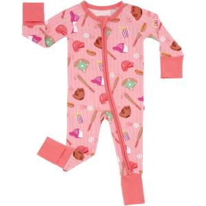 Little Sleepies Pajamas for Baby Boys & Girls, Viscose from Bamboo Baby Pajamas, Preemie & Newborn Sleepers, 2-Way Zipper PJs(Pink All Stars)
