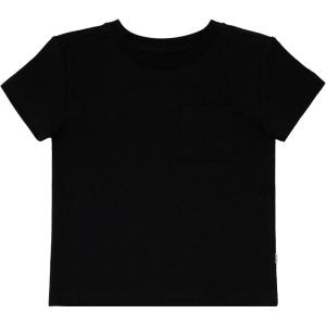 Little Sleepies Short Sleeve Relaxed Pocket Tee for Boys and Girls(Black)