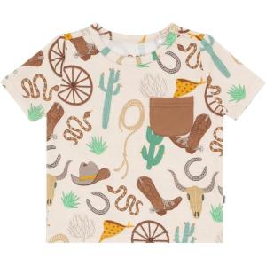 Little Sleepies Short Sleeve Relaxed Pocket Tee for Boys and Girls(Ready to Rodeo)