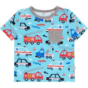 Little Sleepies Short Sleeve Relaxed Pocket Tee for Boys and Girls(To the Rescue)