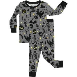 Little Sleepies Two-Piece Pajama Set for Boys & Girls, Soft Viscose from Bamboo Toddler Pajamas for Kids, Family Matching PJs(Glowing Ghouls)