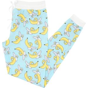 Little Sleepies Women’s Pajama Bottoms, Jogger-Style Comfy PJ Pants, Viscose from Bamboo Pajamas, Family Matching Outfits(Bananas)