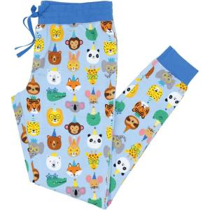 Little Sleepies Women’s Pajama Bottoms, Jogger-Style Comfy PJ Pants, Viscose from Bamboo Pajamas, Family Matching Outfits(Blue Party Pals)