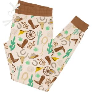 Little Sleepies Women’s Pajama Bottoms, Jogger-Style Comfy PJ Pants, Viscose from Bamboo Pajamas, Family Matching Outfits(Caramel Ready to Rodeo)