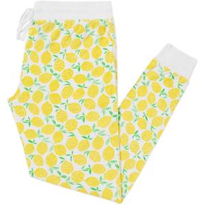 Little Sleepies Women’s Pajama Bottoms, Jogger-Style Comfy PJ Pants, Viscose from Bamboo Pajamas, Family Matching Outfits(Lemons)