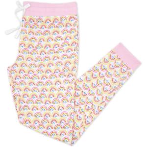 Little Sleepies Women’s Pajama Bottoms, Jogger-Style Comfy PJ Pants, Viscose from Bamboo Pajamas, Family Matching Outfits(Pastel Rainbows)