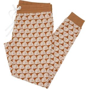 Little Sleepies Women’s Pajama Bottoms, Jogger-Style Comfy PJ Pants, Viscose from Bamboo Pajamas, Family Matching Outfits(Rust Rainbows)