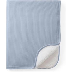 Little Sleepies Newborn Mini Blanket, Soft Viscose from Bamboo Baby Blanket for Boy & Girl Gifts, Baby Essentials, Light Fog Ribbed, 30 inches x 40 inches(Light Fog Ribbed)