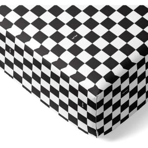 Little Sleepies Baby Crib Sheets, Buttery Soft Viscose from Bamboo Crib Sheets for Boys & Girls, Toddler Bed Sheet, Standard Crib Mattress Sheet, Super Stretchy & Elasticized (Blue Rainbows)(Checks)