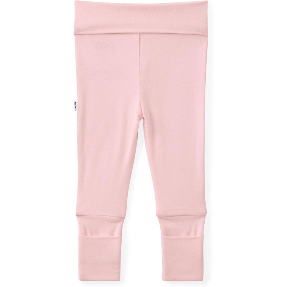 imageLittle Sleepies Newborn Leggings for Girls amp Boys Soft Viscose from Bamboo Leggings wFold Over Leg Cuffs Baby PantsPrima Pink