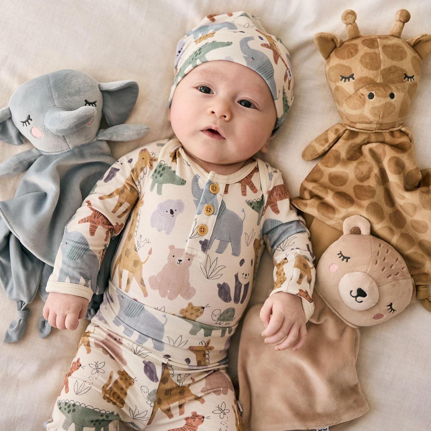 imageLittle Sleepies Elephant Lovey for Baby Girl amp Boy Newborn Gift Essentials Stuffed Animal wSecurity BlanketElephant Lovey