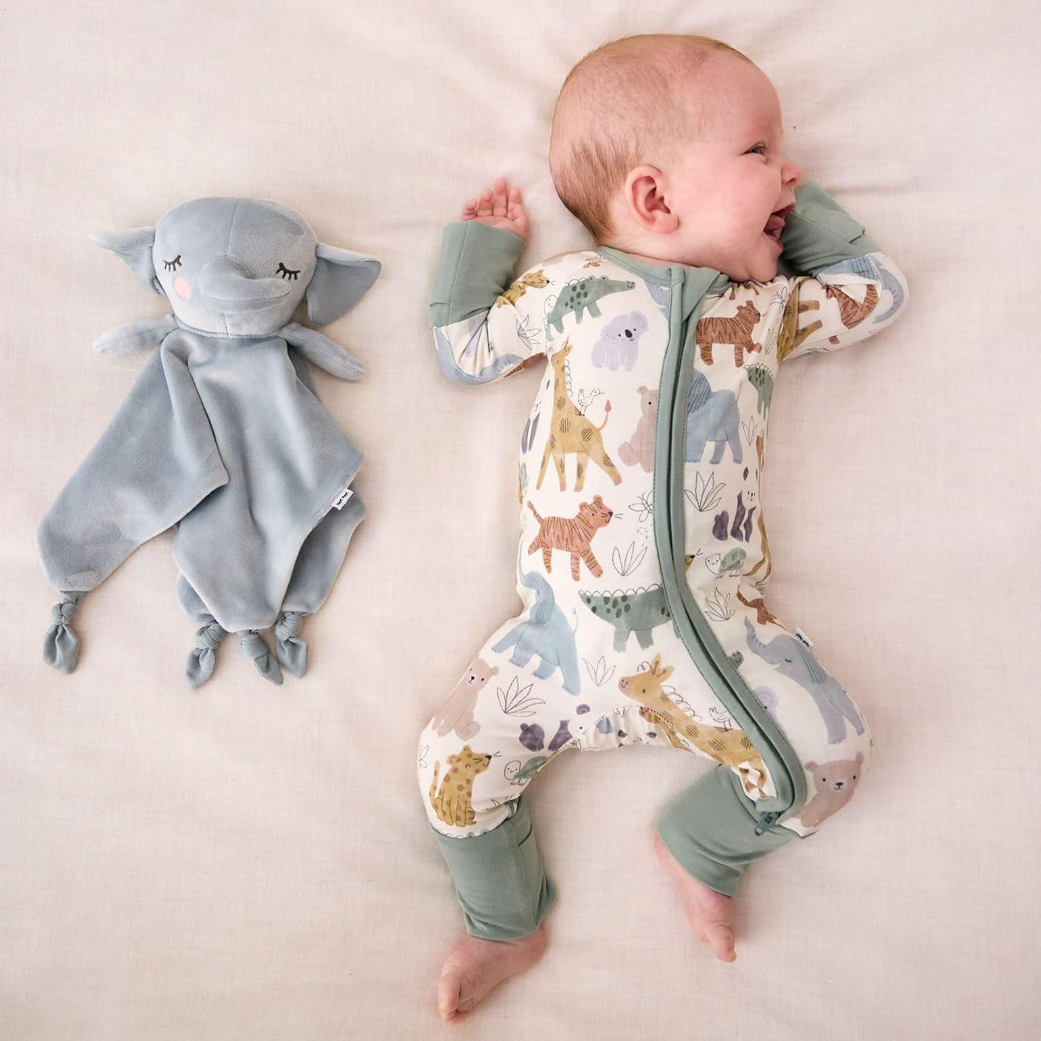 imageLittle Sleepies Elephant Lovey for Baby Girl amp Boy Newborn Gift Essentials Stuffed Animal wSecurity BlanketElephant Lovey