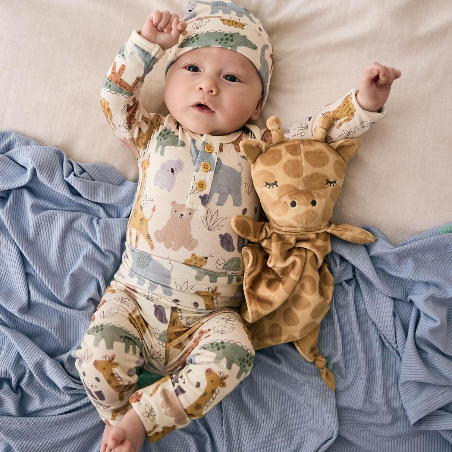 imageLittle Sleepies Elephant Lovey for Baby Girl amp Boy Newborn Gift Essentials Stuffed Animal wSecurity BlanketGiraffe Lovey