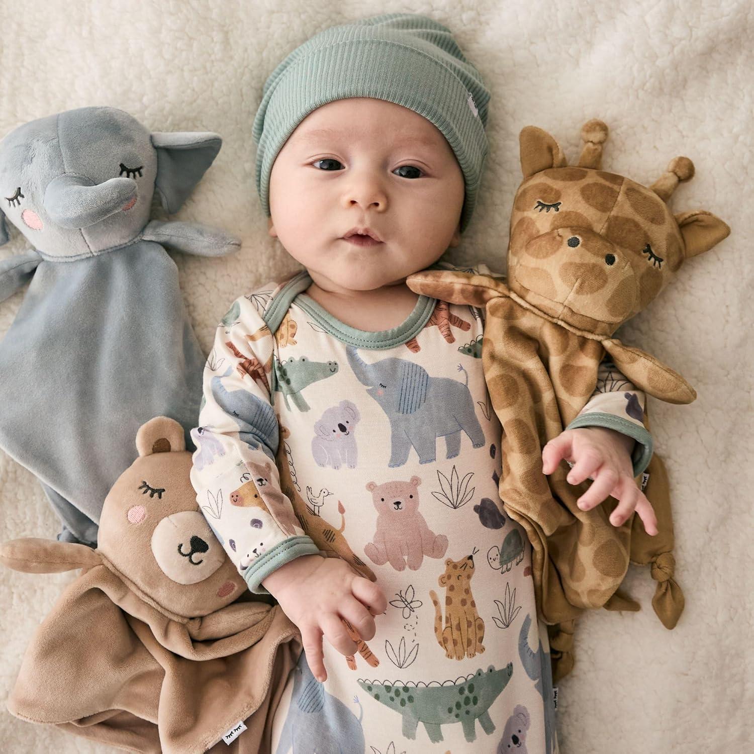 imageLittle Sleepies Elephant Lovey for Baby Girl amp Boy Newborn Gift Essentials Stuffed Animal wSecurity BlanketGiraffe Lovey