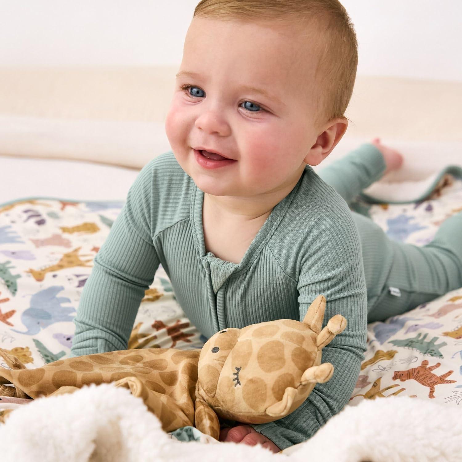 imageLittle Sleepies Elephant Lovey for Baby Girl amp Boy Newborn Gift Essentials Stuffed Animal wSecurity BlanketGiraffe Lovey