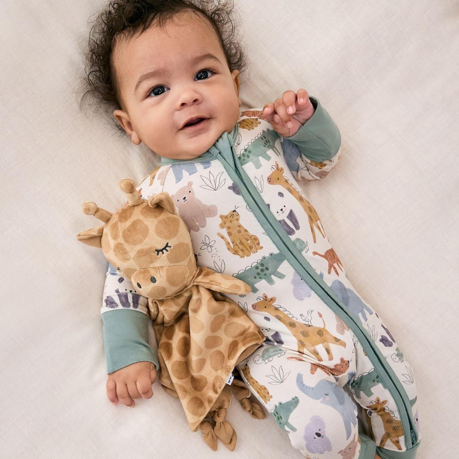 imageLittle Sleepies Elephant Lovey for Baby Girl amp Boy Newborn Gift Essentials Stuffed Animal wSecurity BlanketGiraffe Lovey