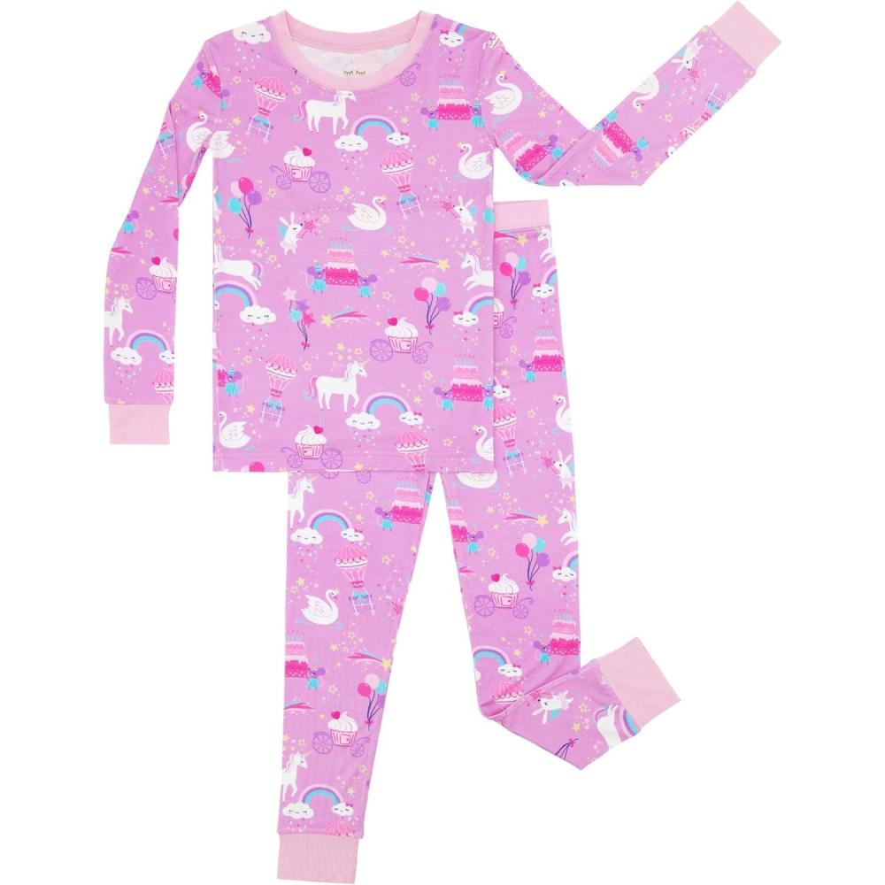 imageLittle Sleepies TwoPiece Pajama Set for Boys amp Girls Soft Viscose from Bamboo Toddler Pajamas for Kids Family Matching PJsMagical Birthday