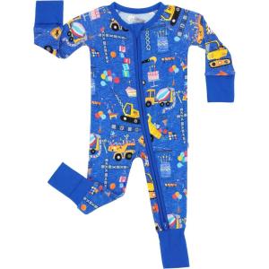 Little Sleepies Pajamas for Baby Boys & Girls, Viscose from Bamboo Baby Pajamas, Preemie & Newborn Sleepers, 2-Way Zipper PJs(Birthday Builders)