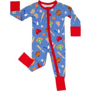 Little Sleepies Pajamas for Baby Boys & Girls, Viscose from Bamboo Baby Pajamas, Preemie & Newborn Sleepers, 2-Way Zipper PJs(Blue All Stars)