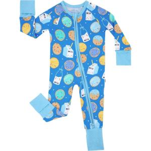 Little Sleepies Pajamas for Baby Boys & Girls, Viscose from Bamboo Baby Pajamas, Preemie & Newborn Sleepers, 2-Way Zipper PJs(Blue Cookies & Milk)