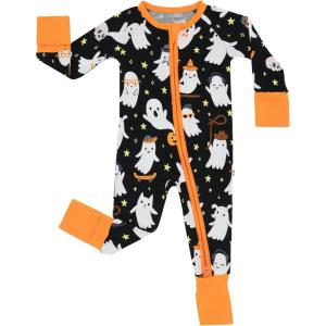 Little Sleepies Pajamas for Baby Boys & Girls, Viscose from Bamboo Baby Pajamas, Preemie & Newborn Sleepers, 2-Way Zipper PJs(Friendly Ghosts)