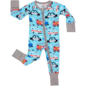 Little Sleepies Pajamas for Baby Boys & Girls, Viscose from Bamboo Baby Pajamas, Preemie & Newborn Sleepers, 2-Way Zipper PJs(To the Rescue)